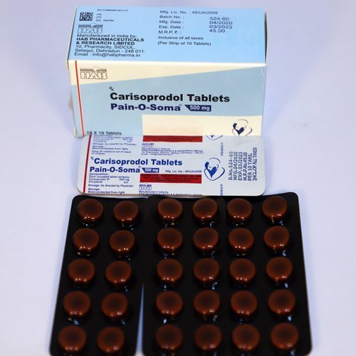 Pain O Soma 500mg Carisoprodol Tablet